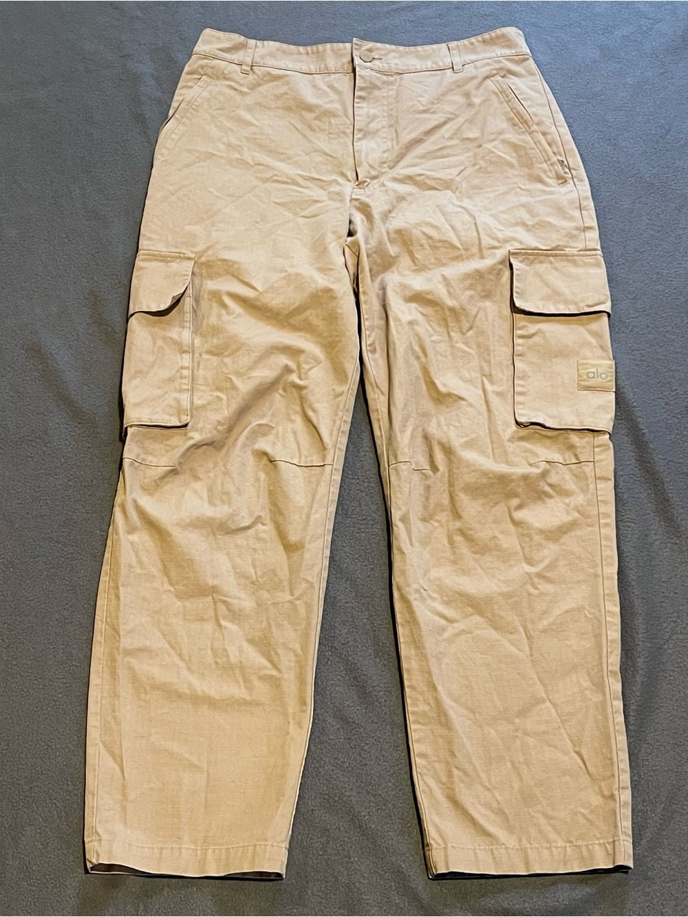 ALO ripstop cargo pants mens 32R mens pre-owned condition tan
